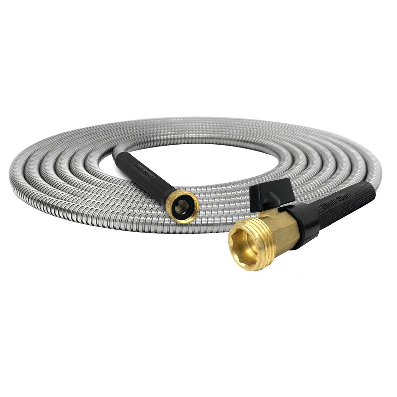 Bionic Steel PRO high quality Garden Hose - 304 Stainless Steel Metal 75 Foot Garden Hose